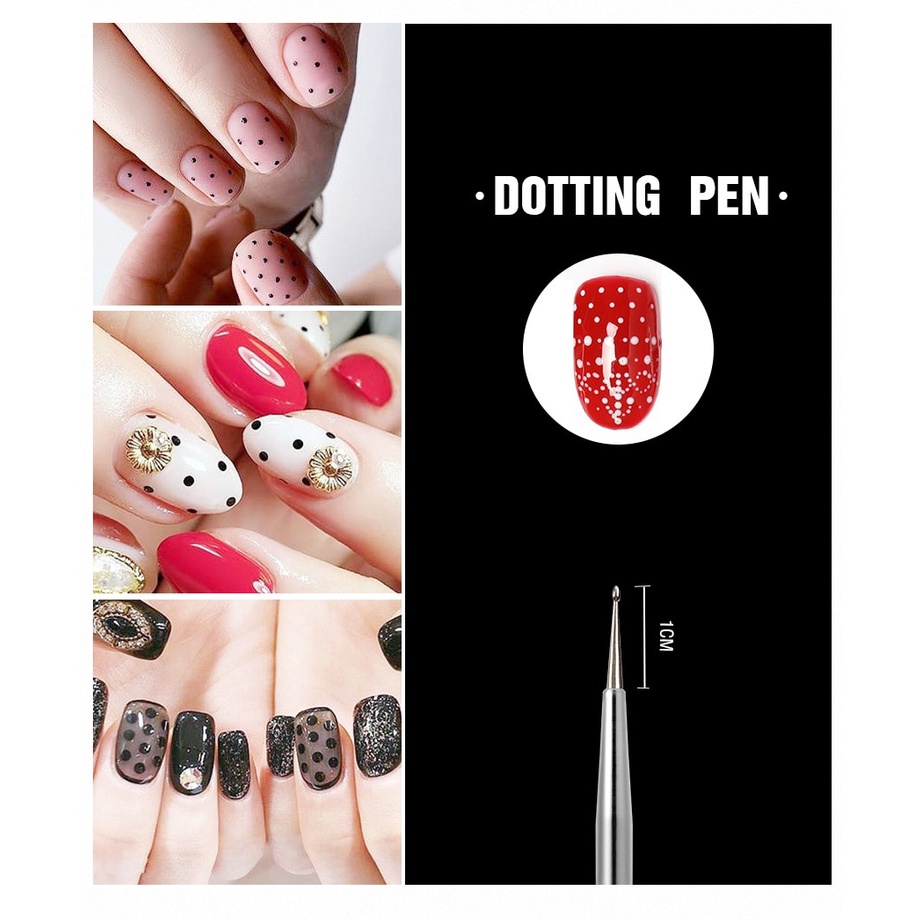 [Hàng mới về] Set cọ vẽ móng tay 3d chuyên dụng