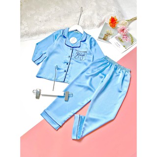 MCBB - 24-45 Kg 100% Vải Lụa Bộ Đồ Ngủ Cho Bé Trai Bé Gái Và Mẹ Pijama Dài Tay Pyjama Midnight Bộ Quần Áo Nam Nữ Trẻ Em