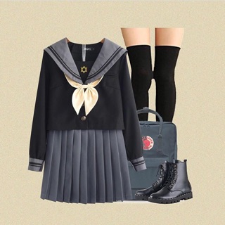 Grey Uniform / Seifuku - Set đồng phục học sinh Nhật xám