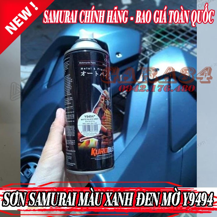 SƠN SAMURAI MÀU XÁM XANH NHÁM MỜ Y9494