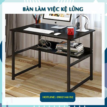 Bàn làm việc chân sắt , bàn học kệ lững TC029