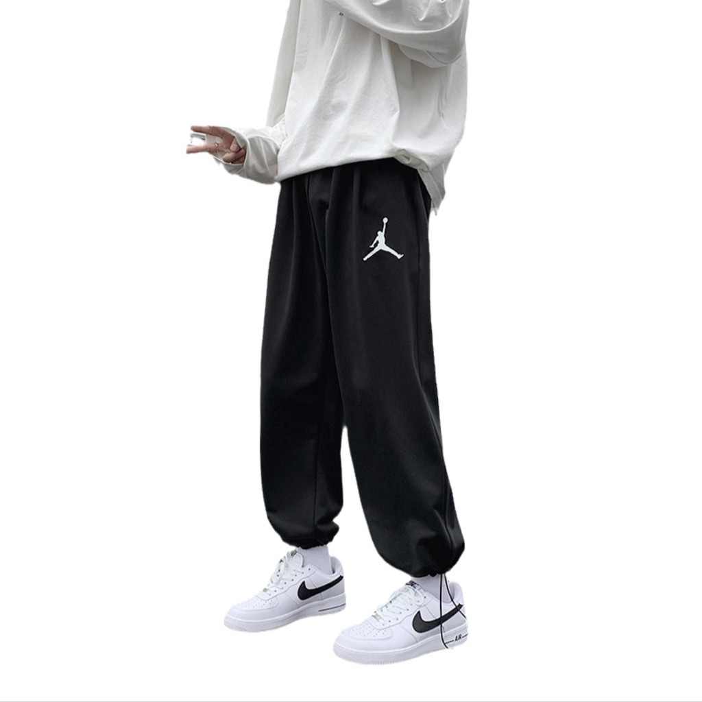 Quần Jogger Jordan Nam Nữ Ống Rộng ❤ Quần Thể Thao Rút Gấu Mặc 2 Kiểu Unisex HS15