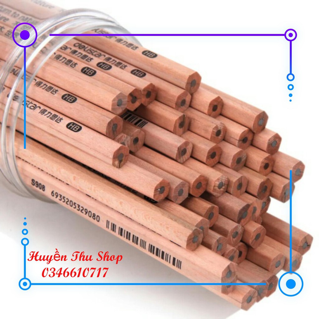 Hộp 50 chiếc bút chì gỗ Deli
