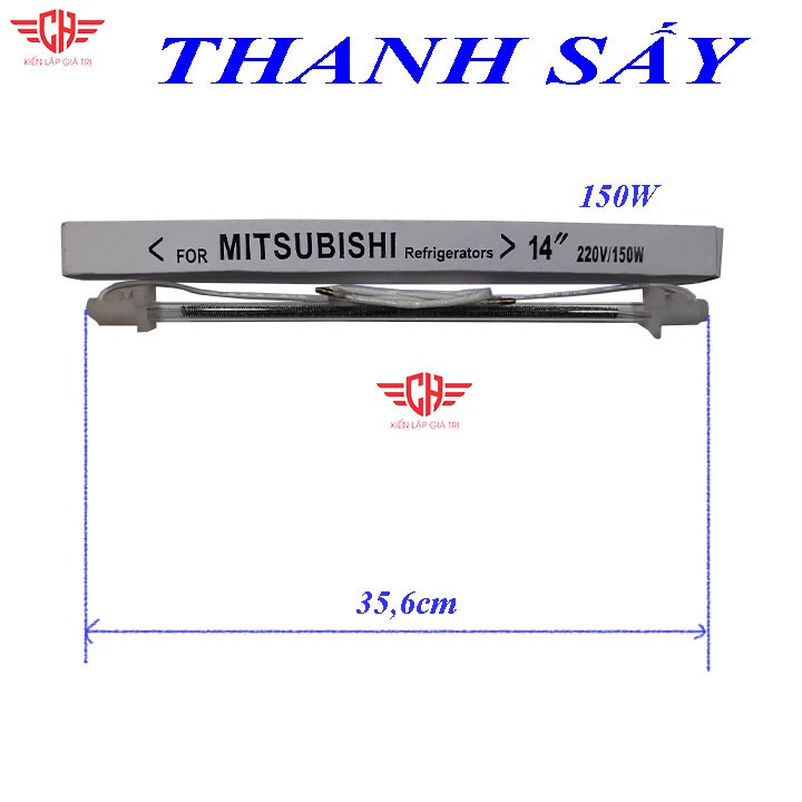 Thanh sấy nhiệt Tủ Lạnh 10-11-12-14-16 inch 220V Điện trở phá băng bóng sấy xả đá tủ lạnh