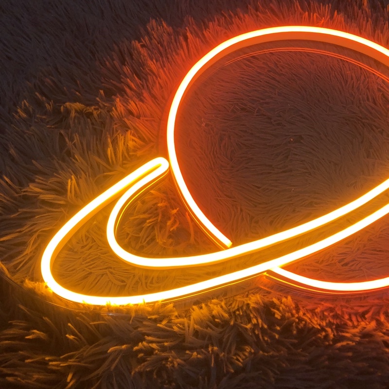 Đèn led Neon trang trí | Hình Sao Thổ | 30X40cm | Decor phòng ngủ | Đèn ngủ | Quà Tặng Trang Trí, Led 12V- MIXJ
