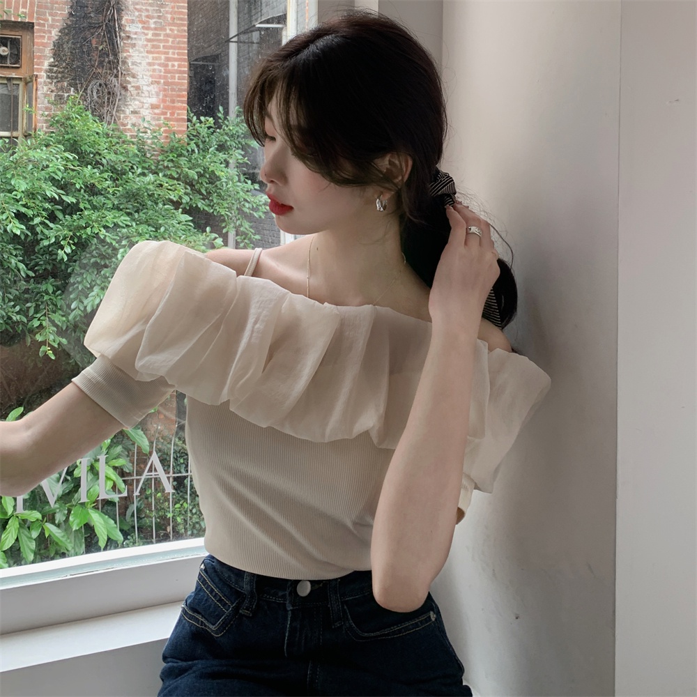 Áo Trễ Vai Dáng Rộng Phong Cách Hàn Quốc Thời Trang Cho Nữ