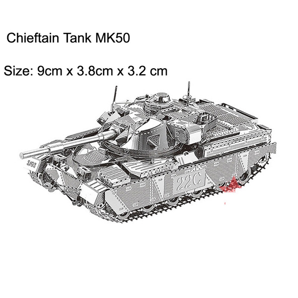 Mô hình xe tăng đồ chơi LEGO bằng kim loại rèn luyện trí não