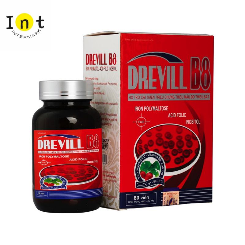 Hộp 60 Viên Uống Bổ Máu Drevill B8 Hoàng Kim