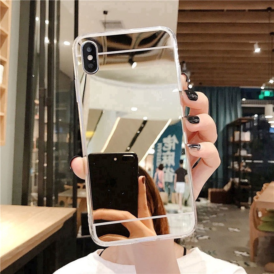 👏Ready Stock🎀 iPhone 13 12 11 Pro Max SE2020 X XR Xs Max 8 7 6 6s Plus Ốp điện thoại tráng gương sang trọng cho