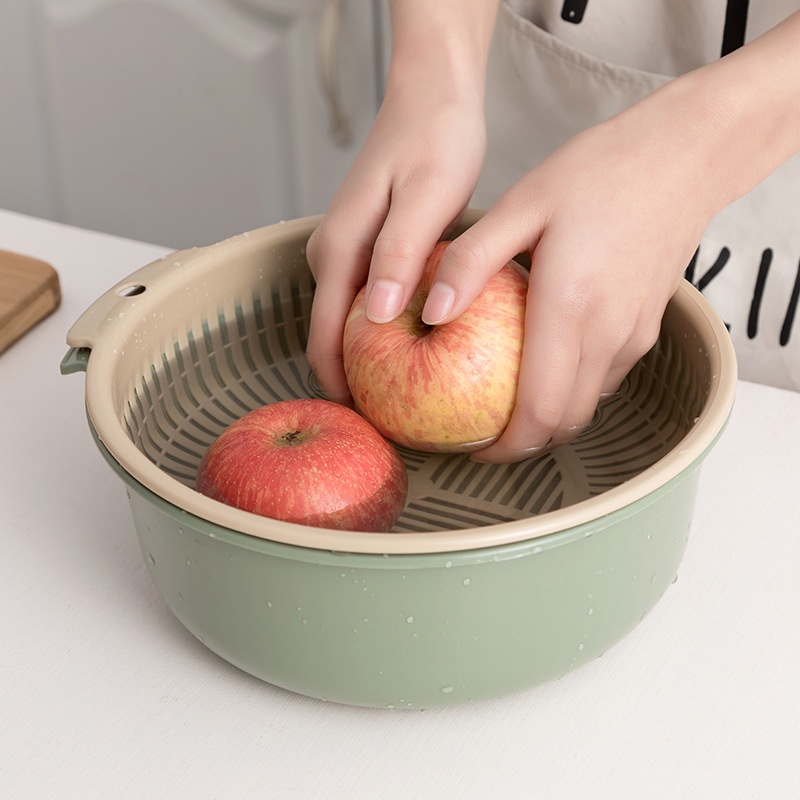 [Thiên thần nhà bếp] Bộ chậu rổ 2In1 nhà bếp đa năng cỡ lớn