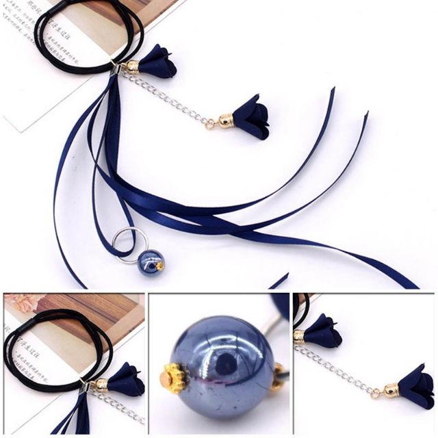 Dây buộc tóc hoa rơi xinh xắn