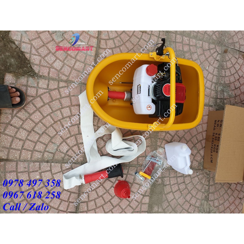 Máy bơm thuyền thả nổi chạy xăng 2 thì nhập khẩu nguyên chiếc