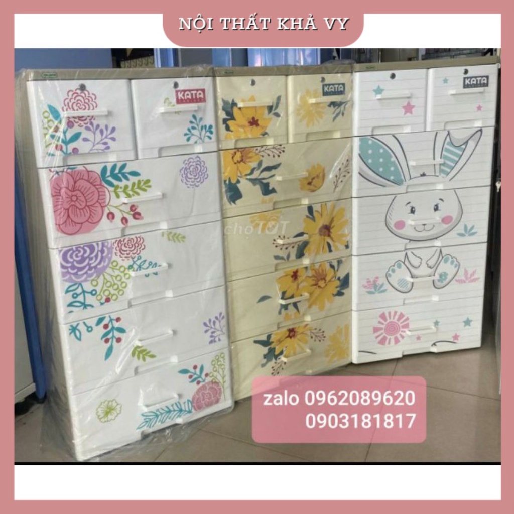 Tủ nhựa Kata 5 ngăn nhiều tầng, nhiều họa tiết tiện lợi cao cấp – Nội thất Khả Vy
