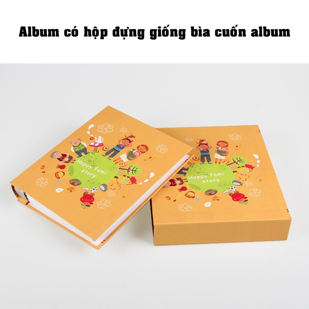 Album đựng ảnh 8x10 để 400 tấm có hộp giữ ảnh cho con, ảnh gia đình, ảnh mini polaroid tại Kho album ảnh AnVy