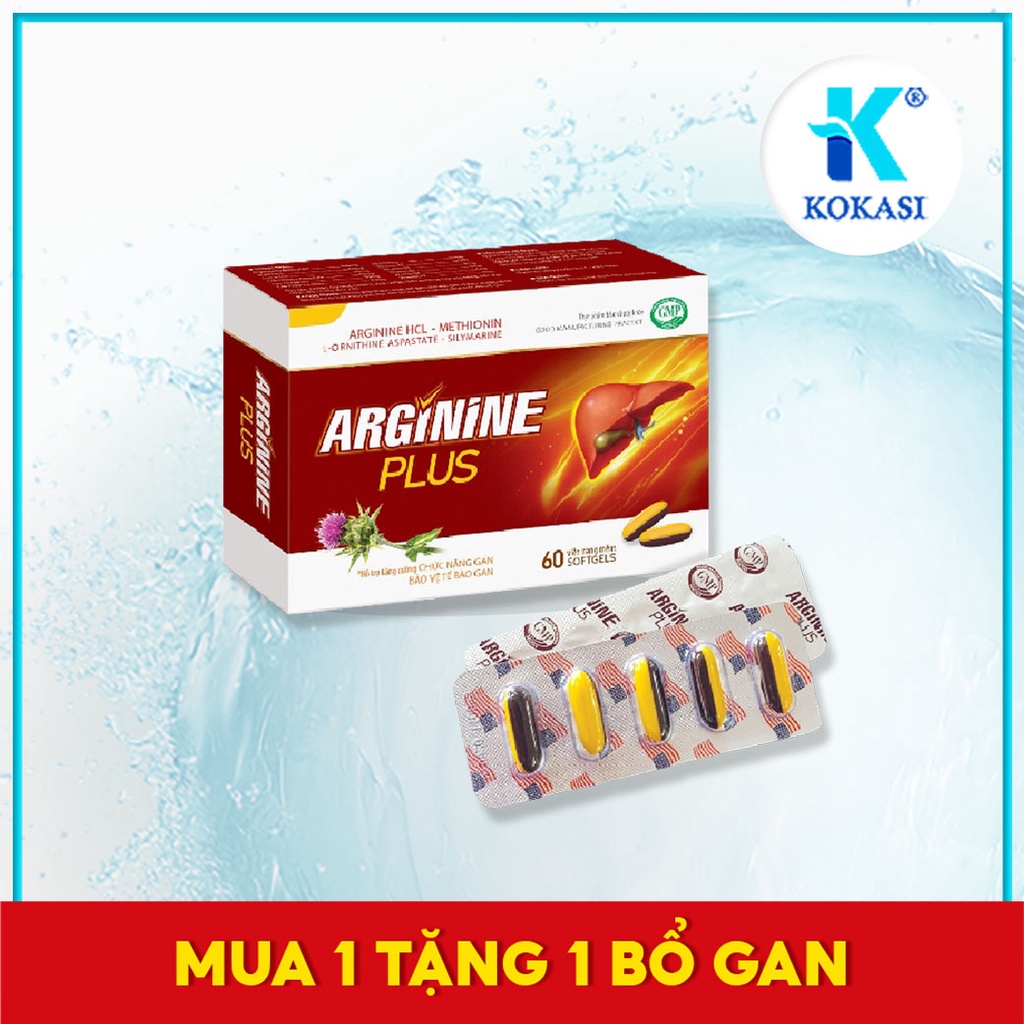 ARGININE PLUS - hỗ trợ giúp thanh nhiệt, bổ gan, giải độc gan và bảo vệ gan, hỗ trợ tăng cường chức năng gan