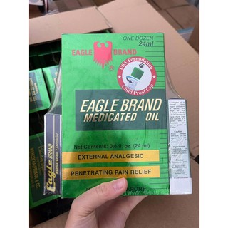 DẦU GIÓ XANH CON Ó EAGLE BRAND MEDICATED OIL CỦA MỸ