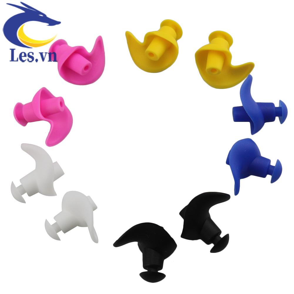 1 Cặp Nút Bịt Tai Bằng Silicone Chống Thấm Nước Tiện Dụng Khi Đi Bơi
