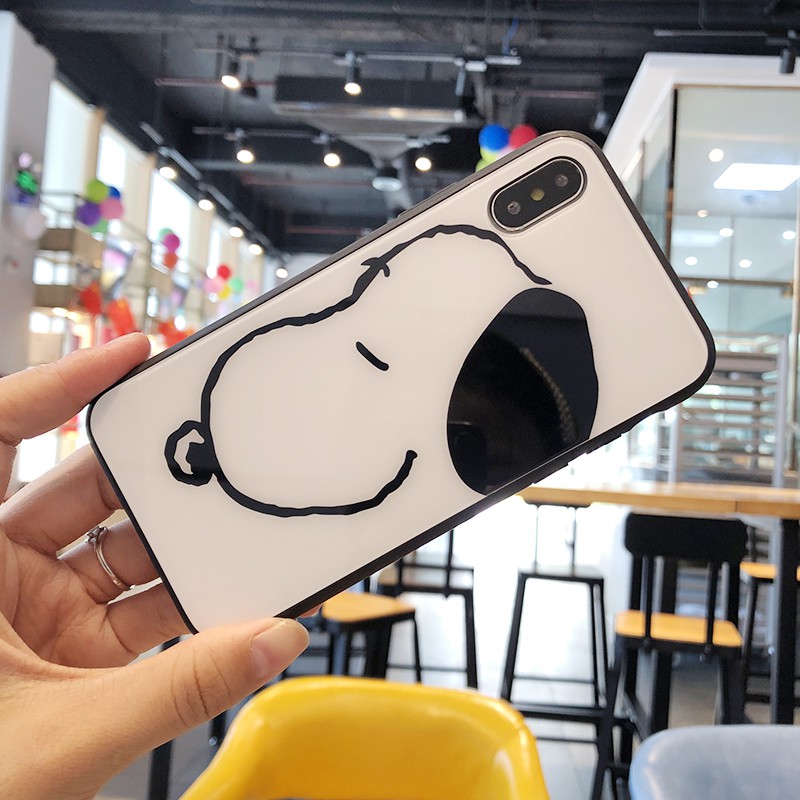 ốp lưng iphone 7 plus 8 plus kính cường lực snoopy đủ mã 6 plus x xr xsmax 11 pro max 12mini 12pro 12promax k229