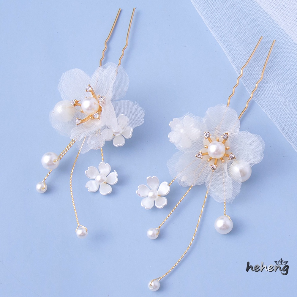 Set 2 Kẹp Tóc Hình Chữ U Chống Trượt Không Gây Dị Ứng