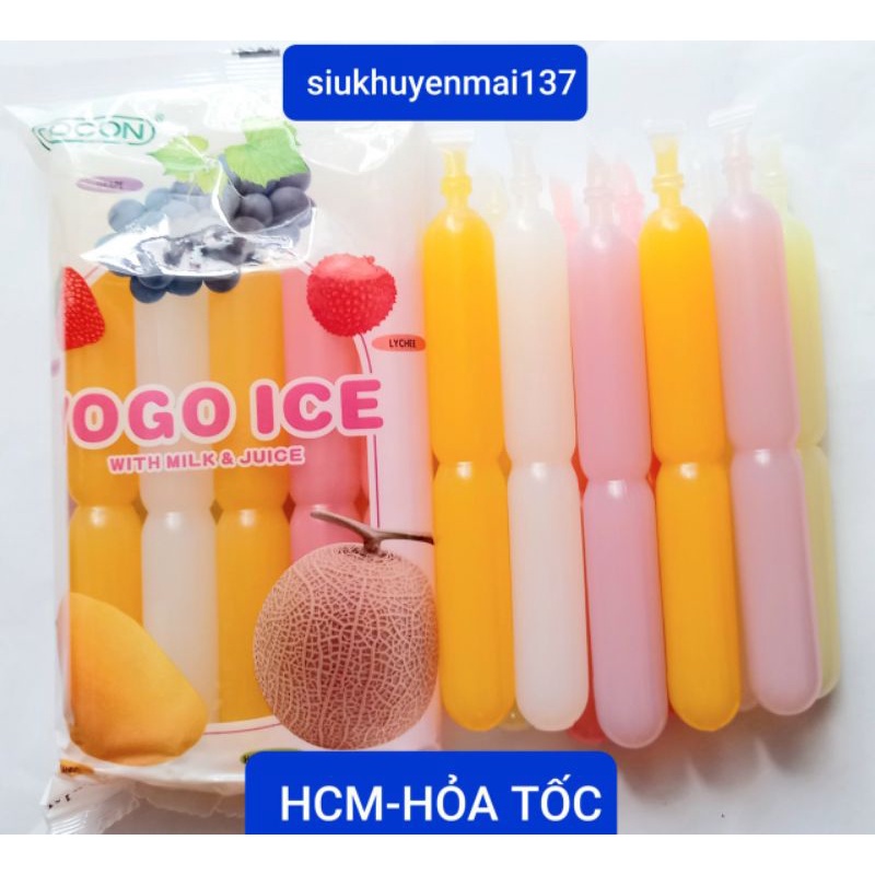 Kem đá cocon thạch trái cây malaysia, BỊCH 450ml-10cây ,hsd:1.2024