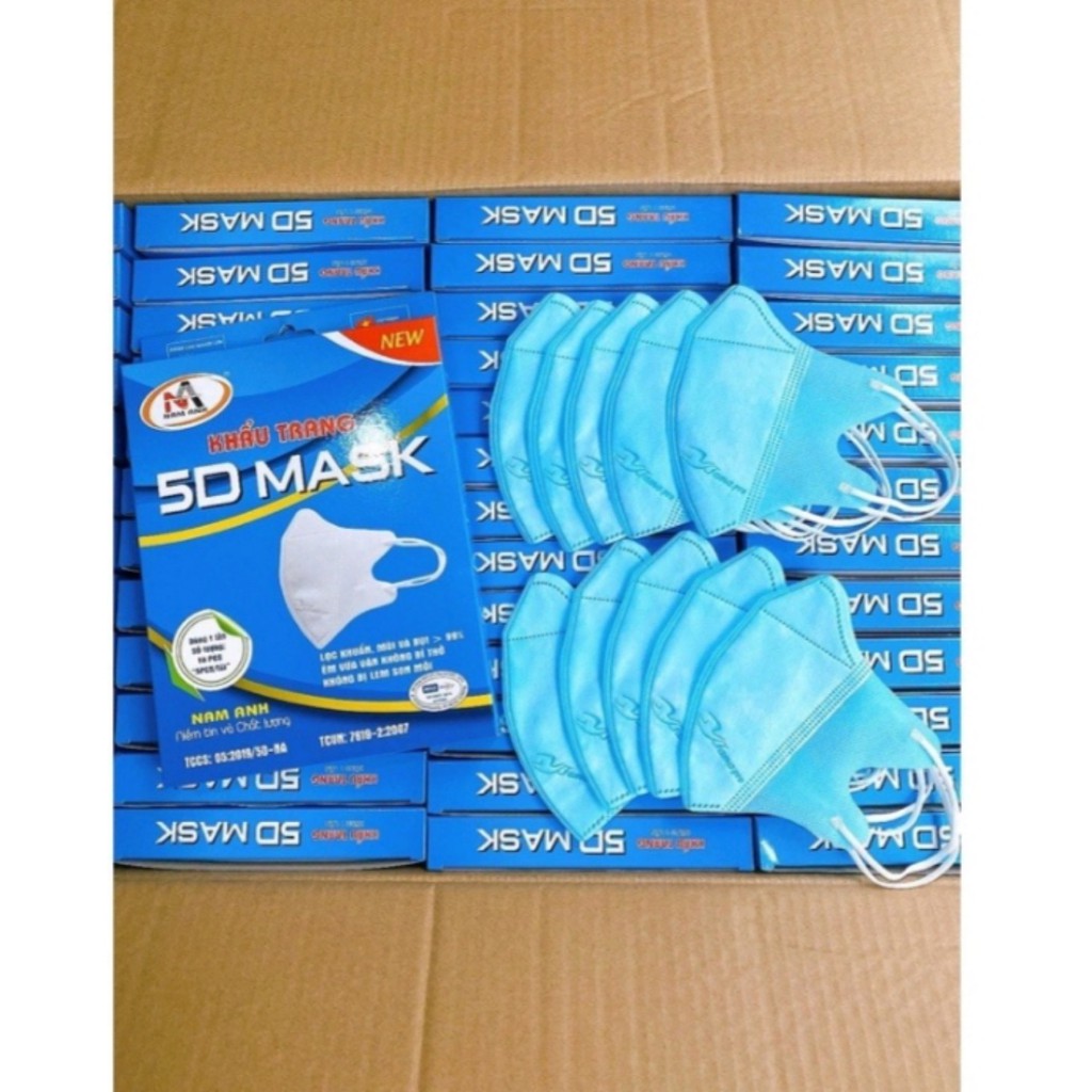 KHẨU TRANG 5D MASK NAM ANH NGƯỜI LỚN HỘP 10 CÁI KHÁNG KHUẨN TỐT CHỐNG BỤI MỊN | BigBuy360 - bigbuy360.vn