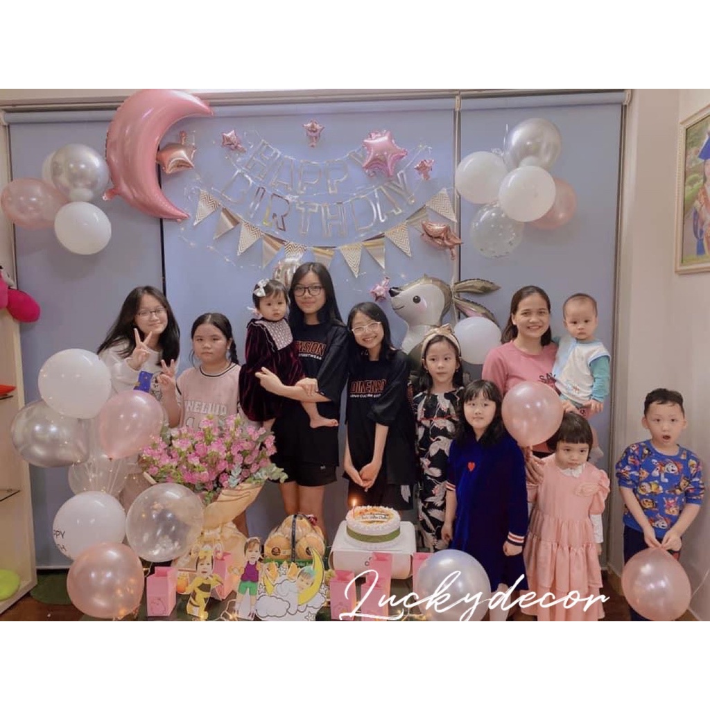 Set Bóng Bay Trang Trí Sinh Nhật Đủ Phụ Kiện AB00