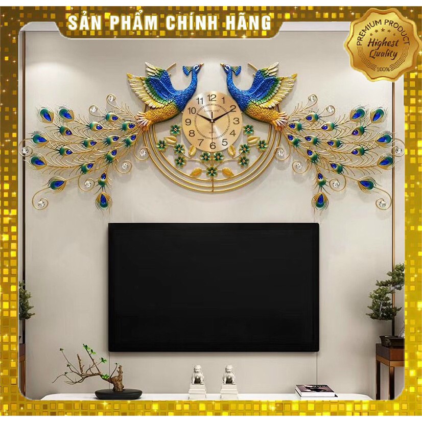 Đồng Hồ Treo Tường Chim Công Đôi  078