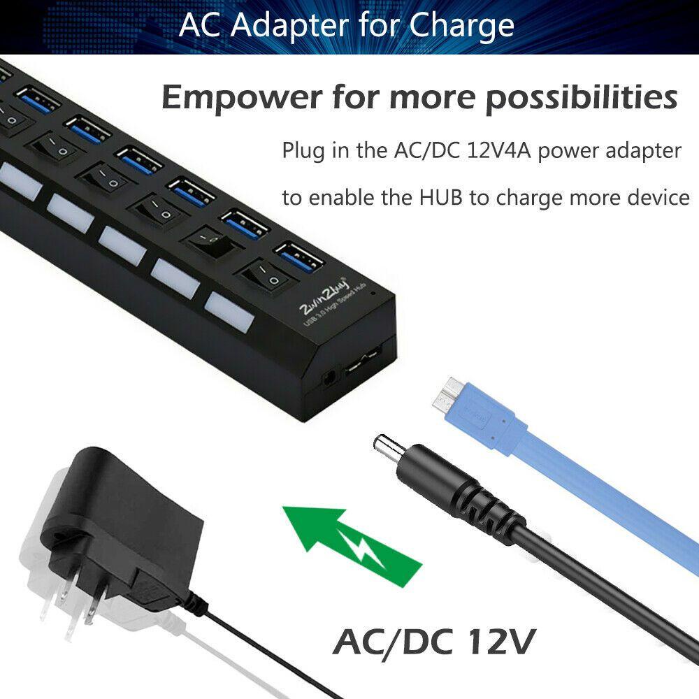 BEBETTERM Hub Gồm 7 Cổng USB 3.0 Đa Năng