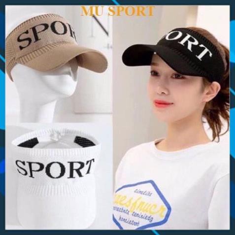 Nón Xinh mũ lưỡi trai nửa đầu len chữ sport -Mũ Nửa Đầu Hàn Quốc Thể Thao [Có Sỉ]