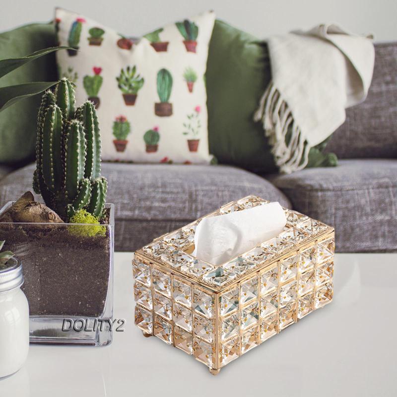 Vỏ Bọc Hộp Đựng Khăn Giấy Đính Pha Lê Trang Nhã Dành Cho Phòng Ngủ / Phòng Khách