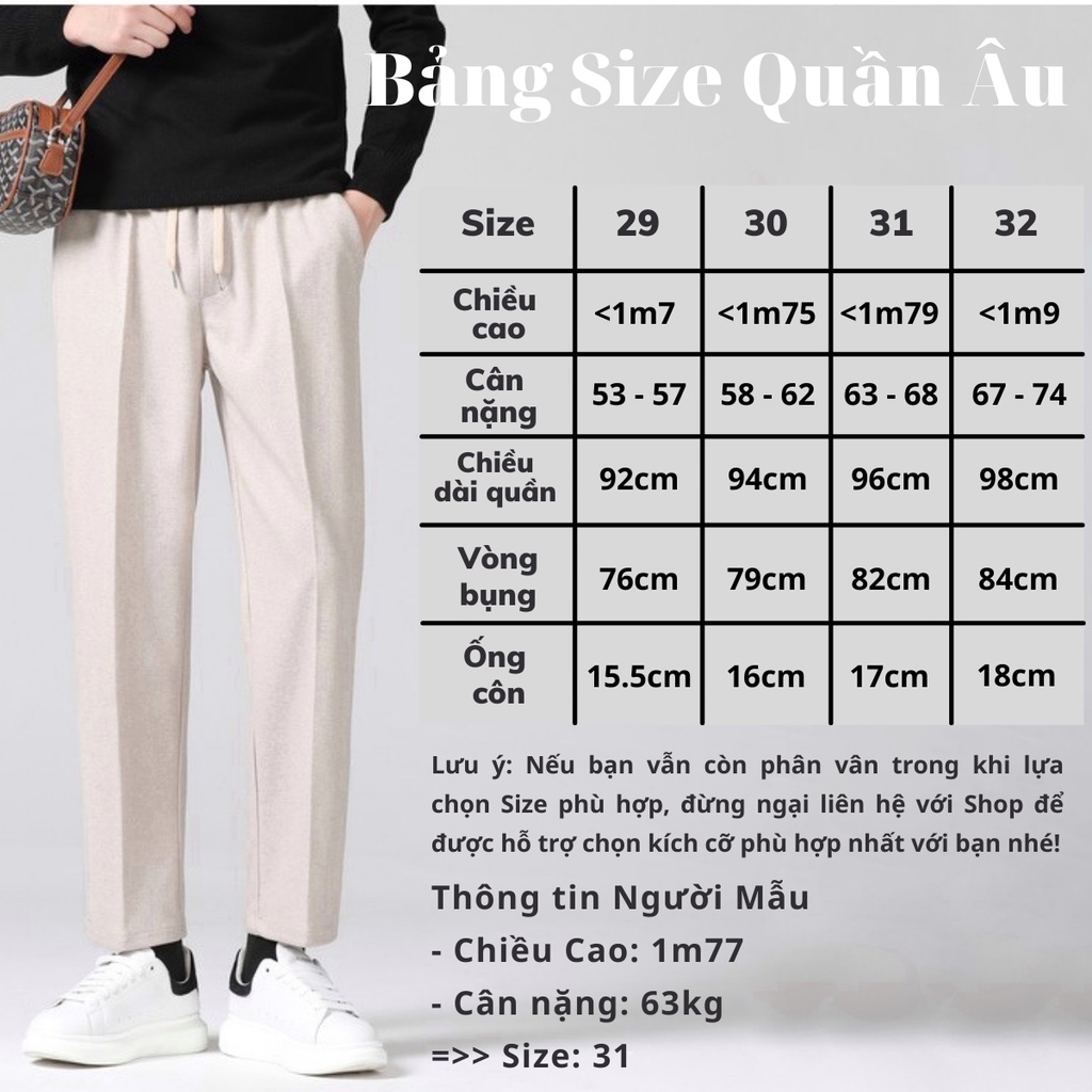 Quần Baggy Nam Ống Rộng Cạp Chun :: Quần Tây Âu Dáng Hàn Cao Cấp