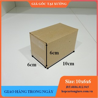 10x6x6 Combo 100 hộp carton đóng hàng 3 lớp giá tại xưởng, mua buôn liên hệ