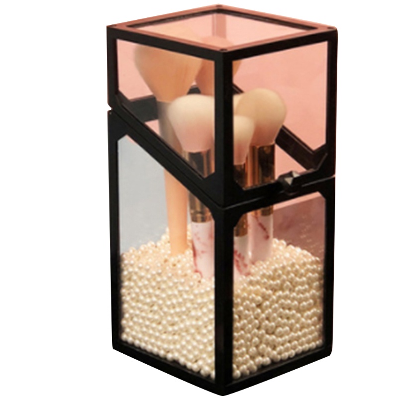 Hộp Đựng Cọ Trang Điểm Trong Suốt Chống Bụi Đa Năng Tiện Dụng