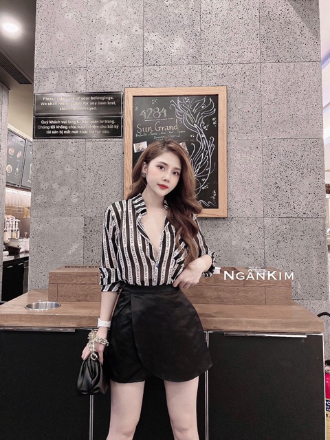 ÁO SƠ MI KẺ SỌC MS14091