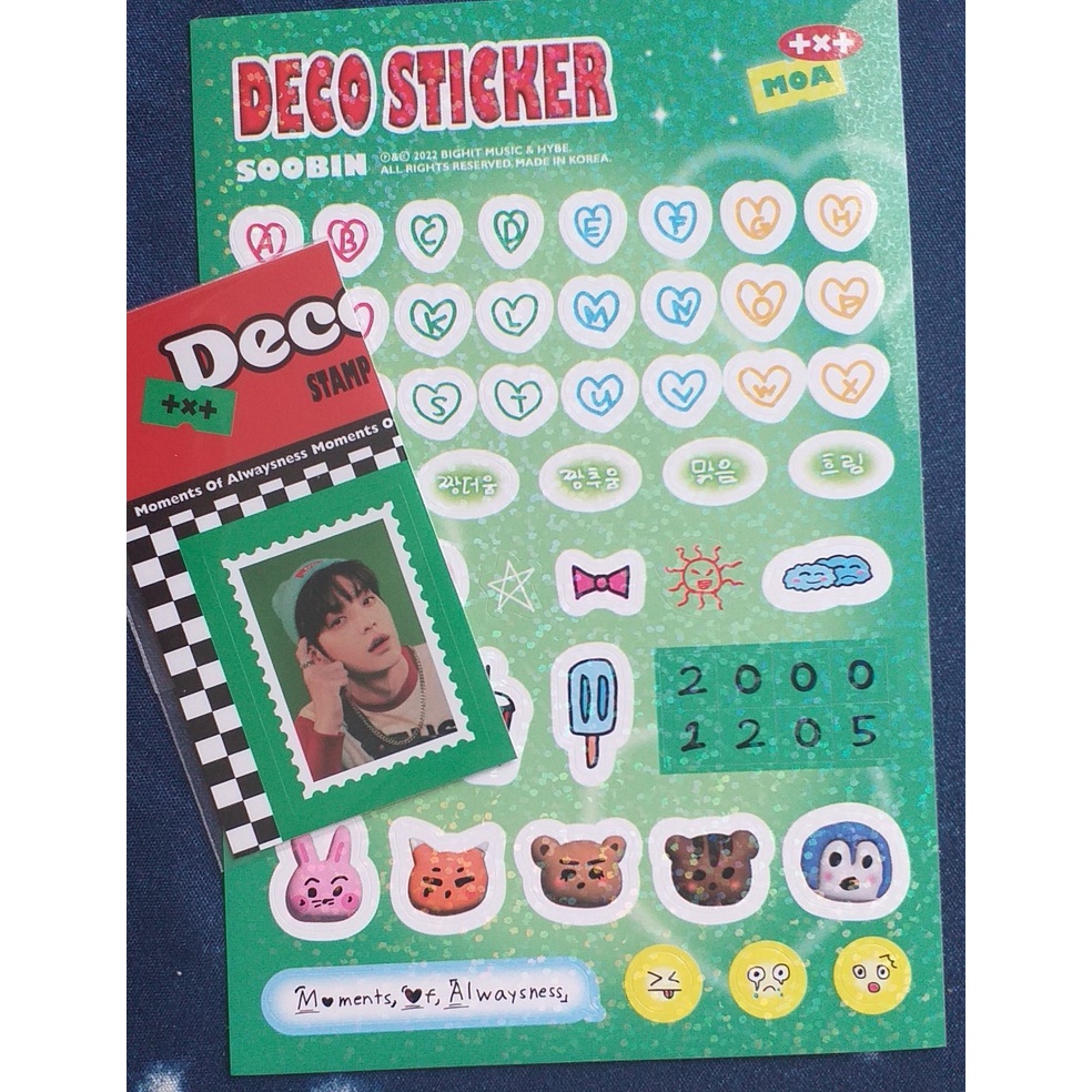 Sticker các thành viên nhóm nhạc TXT hàng chính hãng tách set deco
