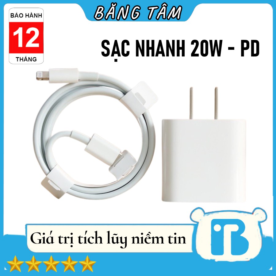 Sạc Nhanh Iphone - Củ Sạc Nhanh - Công Suất 20W Công Nghệ PD, Sạc Nhanh, Không Nóng Máy