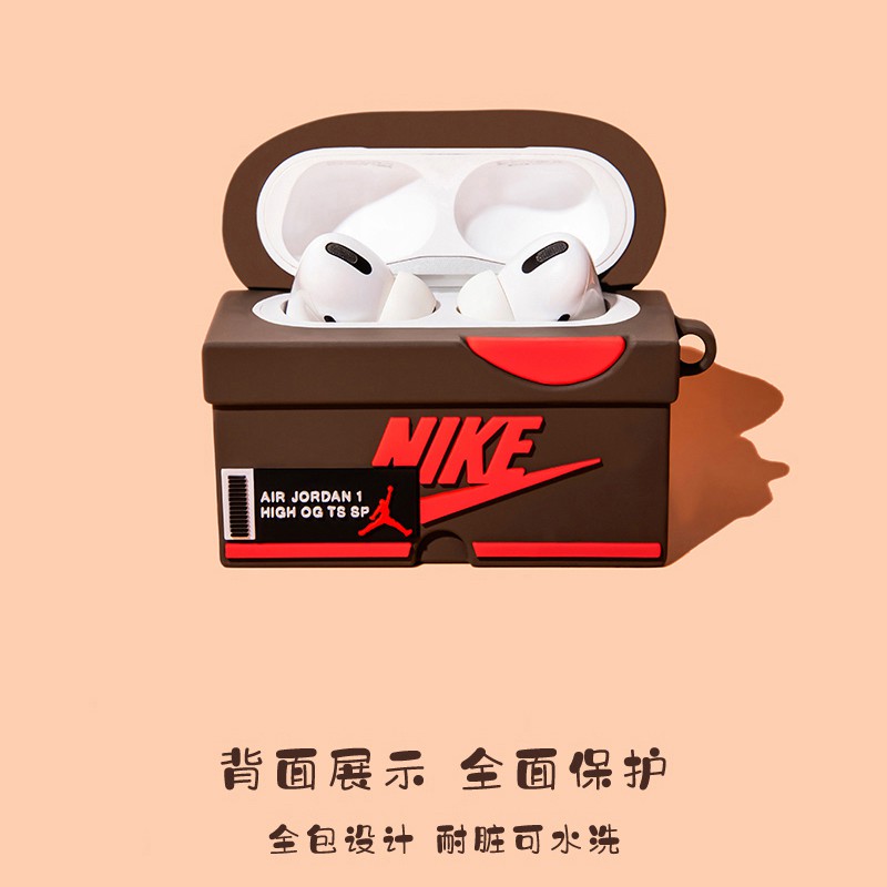 [HOT] Ốp Tai Nghe Airpod 1/2/Pro Hình Giày Sneaker Shoe Box AirJordan1 - Màu Nâu/Đỏ