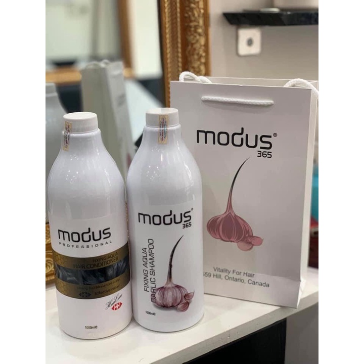 Dầu Gội Xả Modus Tỏi Kích Thích Mọc Tóc 1000ml - Modus chính hãng