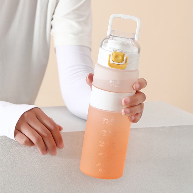 Bình Nước Thể Thao Bằng Nhựa 600ml/800ml Có Thể Thay Đổi Màu Sắc