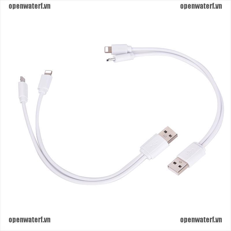 Cáp Sạc Nhanh 2 Trong 1 Cho Iphone Samsung Mp3