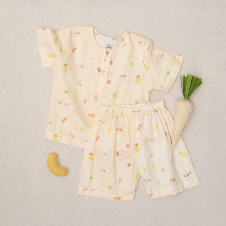 Bộ Quần Áo Cộc Bổ Trụ Cao Cấp Nous - Chất Liệu Nu Xô Mềm (Size Từ 12-24M)