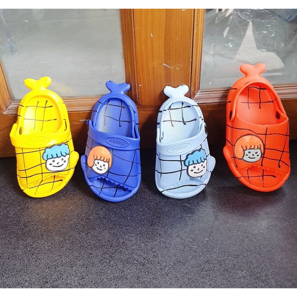 Dép cho bé sục Happy cho bé trai bé gái siêu nhẹ chống trơn trượt chính hãng