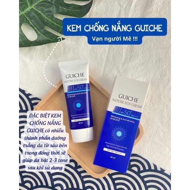 KEM CHỐNG NẮNG GUICHE BLUE EDITION SUN CREAM với SPF 50+ PA+++