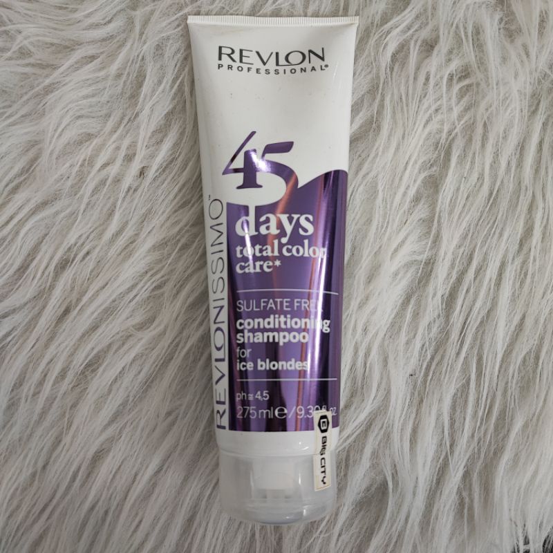 Dầu Gội xả 2 trong 1 phục hồi dưỡng ẩm, giữ màu và bổ sung hạt màu Revlon 45 day total color care for ice blondes 275ml