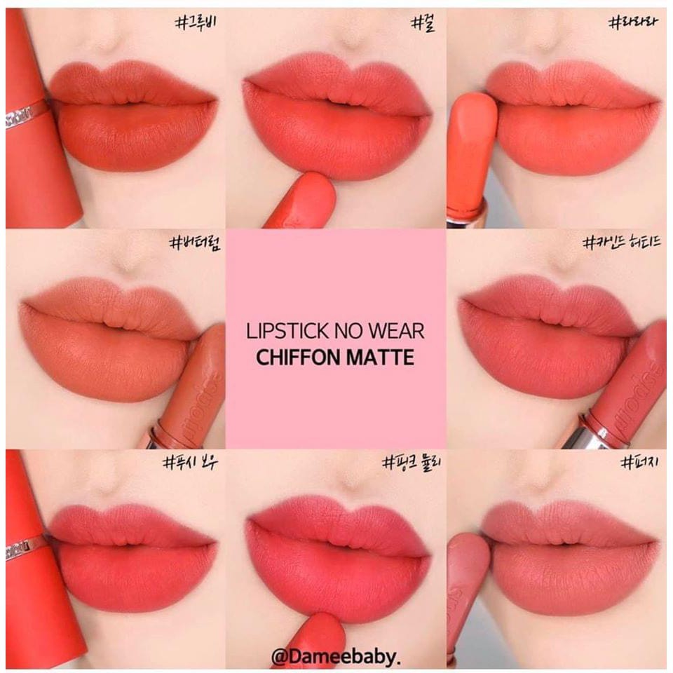 Son Espoir Lipstick No Wear Chiffon Matte (hàng chính hãng, fake đền gấp 10 lần)