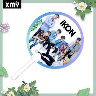Quạt iKon quạt tròn cầm tay in hình nhóm nhạc thần tượng Hàn Quốc quà tặng trang trí xinh xắn dễ thương
