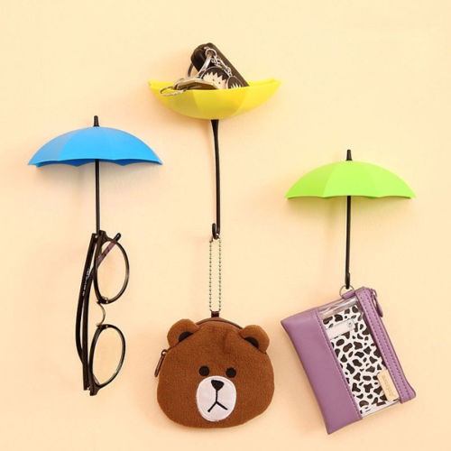 Set 3 Móc Treo Đồ Gắn Tường Hình Cây Dù