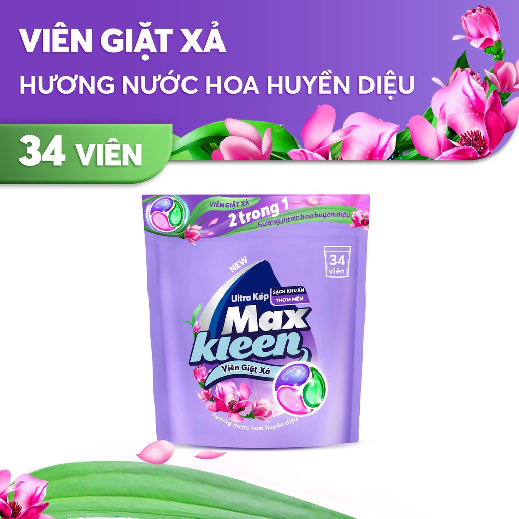 Hộp quà cao cấp MaxKleen gồm Túi 34 Viên giặt xả + Túi lau bề mặt+ Khăn ướt lau bề mặt