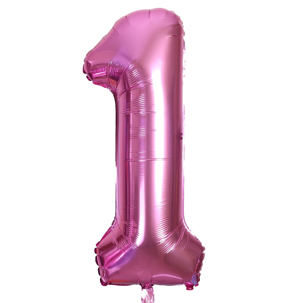 Bong bóng lá nhôm hình số 0 1 2 3 4 5 6 7 8 9 32 inch màu hồng trang trí tiệc sinh nhật và kỷ niệm