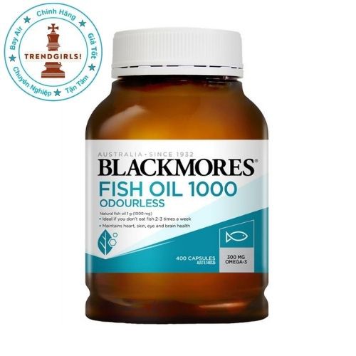 dầu cá úc Blackmores Fish Oil Odourless, (400 viên) không mùi bổ trợ sức khỏe tim mạch mắt não mọi lứa tuổi | Thế Giới Skin Care